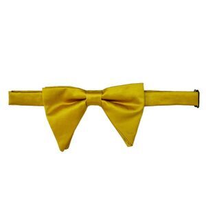 Solid Color Satin Large Bow Tie for Formal Tuxedo One Size Goldenrod